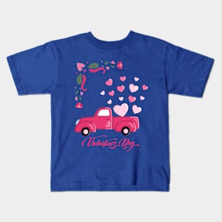 Valentine's Day.Valentine`s car Kids T-Shirt